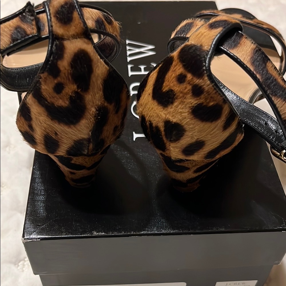 J.Crew Collection Leopard Print Sandals View 5